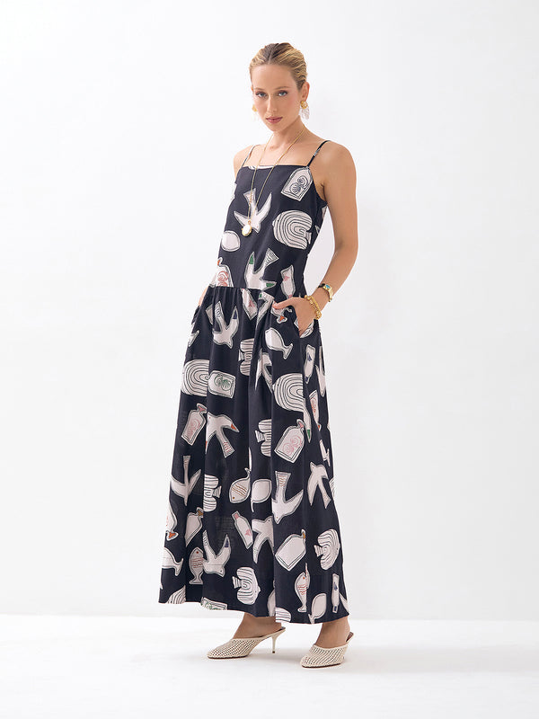 Vestido Arco Babado Alcinha Egeu