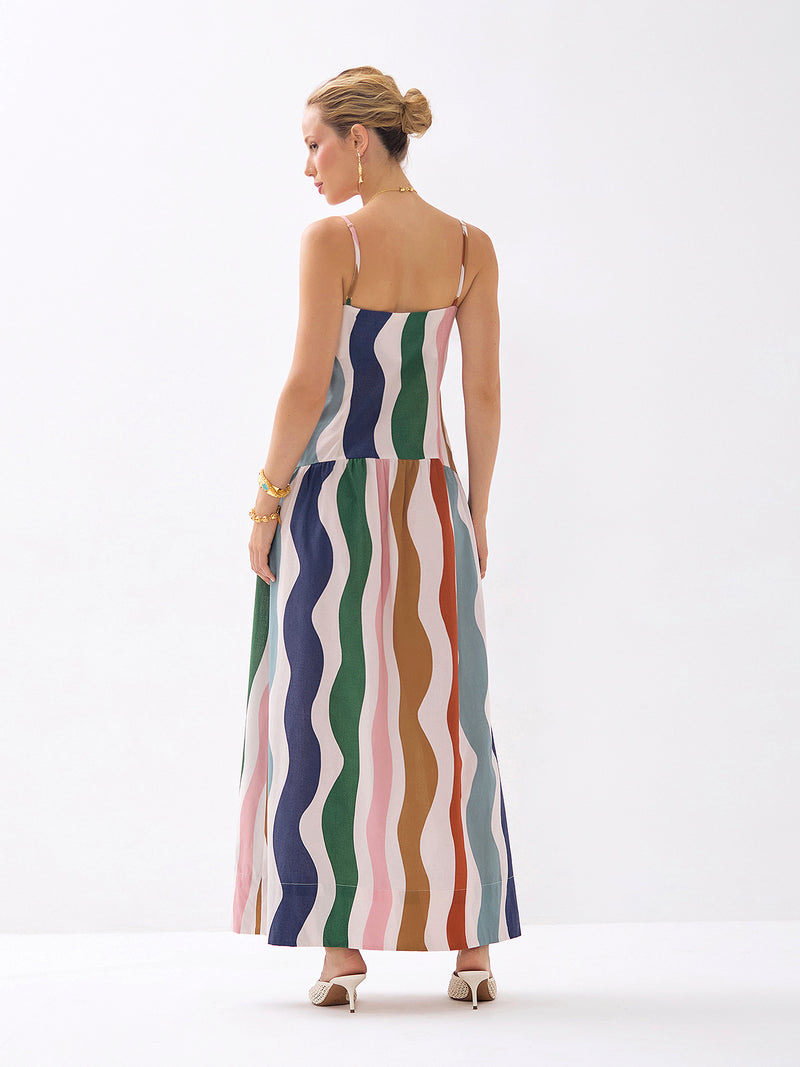 Vestido Arco Babado Alcinha Atlântica