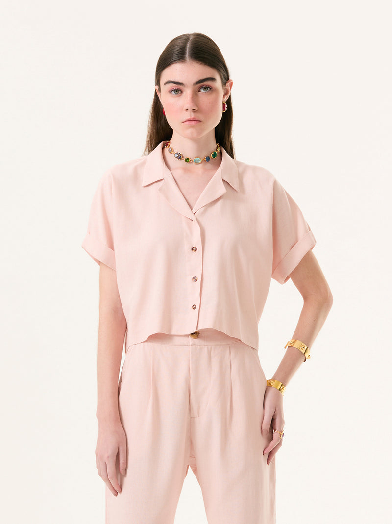 Camisa Cropped New Nude