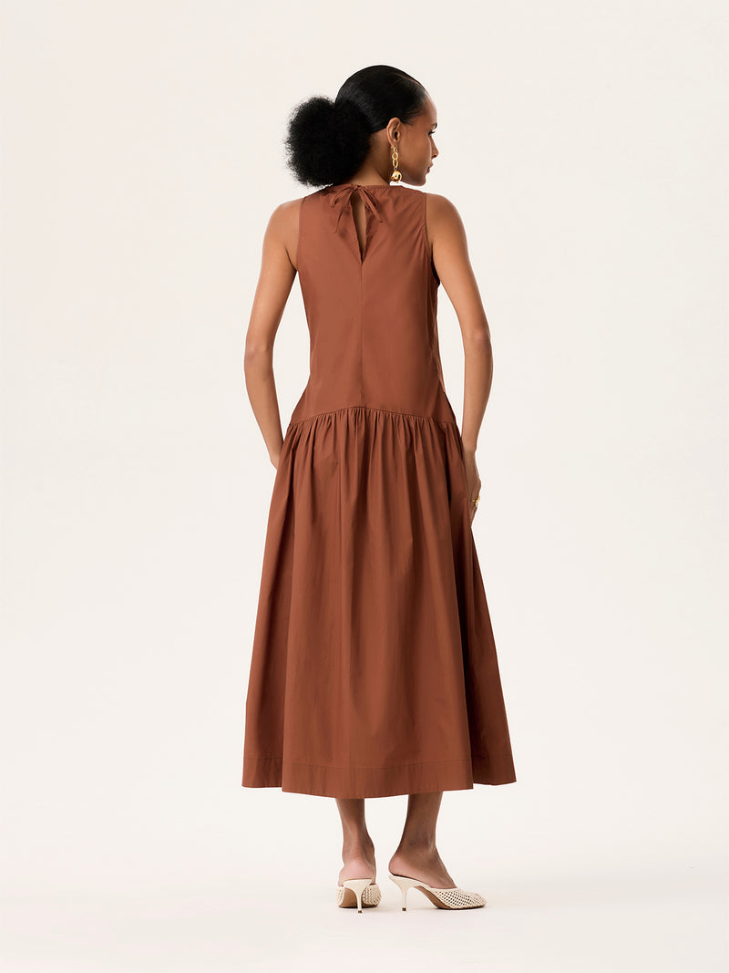 Vestido Canoa Arco Café