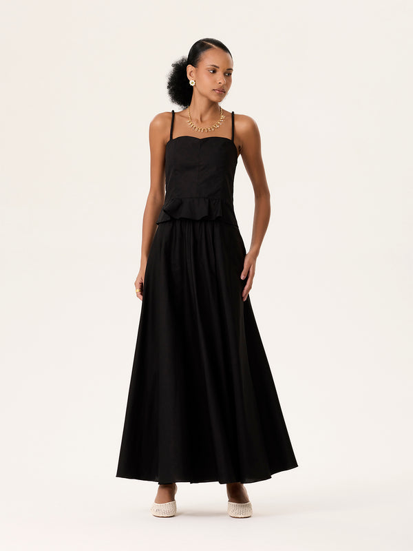 Top Babado Rolotê Preto