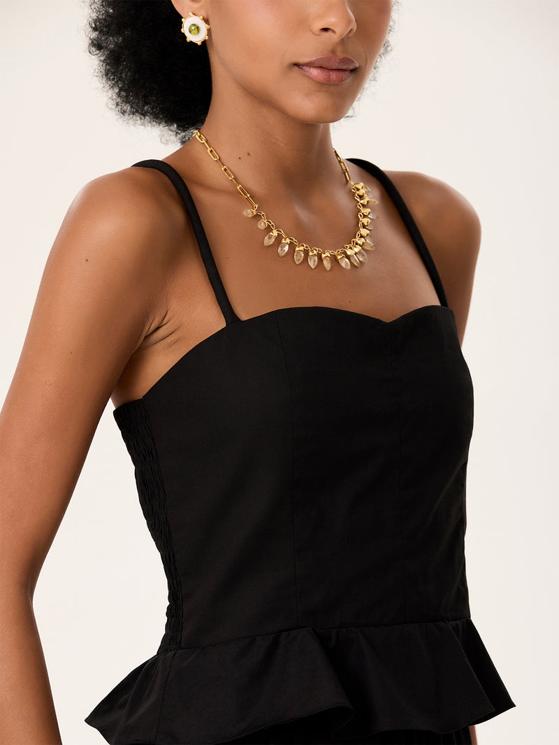 Top Babado Rolotê Preto