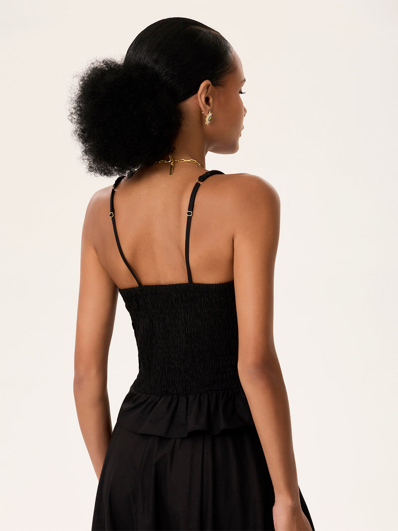 Top Babado Rolotê Preto