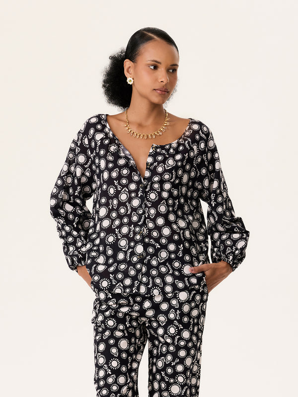 Blusa Bata Botões Chuvisco