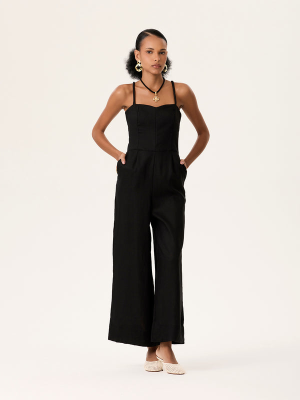 Macacão Pantalona Preto